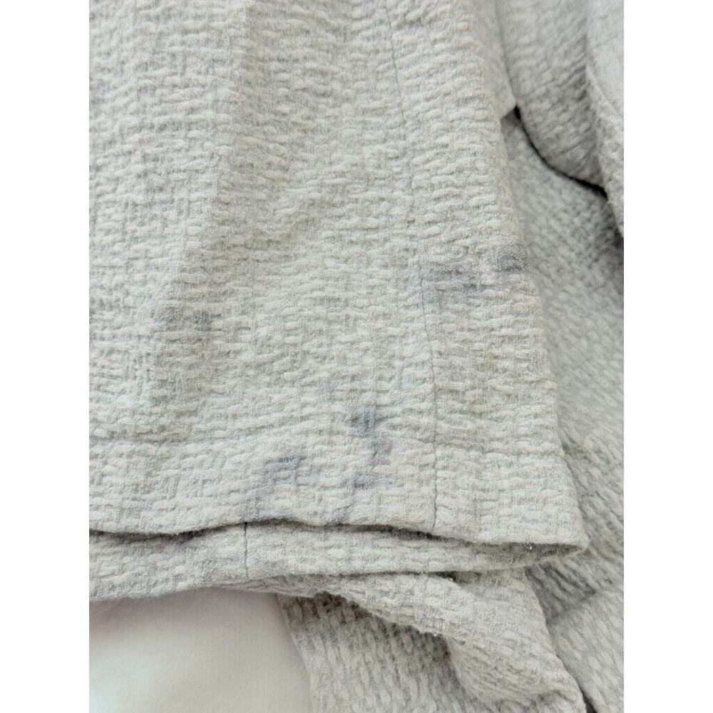 EILEEN FISHER Gray Button Stretch JACKET Organic Cotton Tencel Medium Loose Comf - Picture 7 of 9